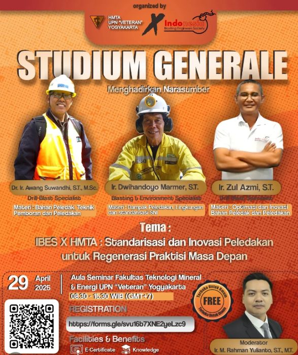 Ketua STTMI Menjadi Narasumber Studium Generale Nasional tentang Standarisasi dan Inovasi Peledakan stadium